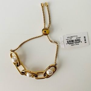 Michael Kors Gold and Pearl bracelet